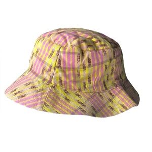 Aerie Unisex Pink & Yellow Cotton Reversible Bucket Hat NWT